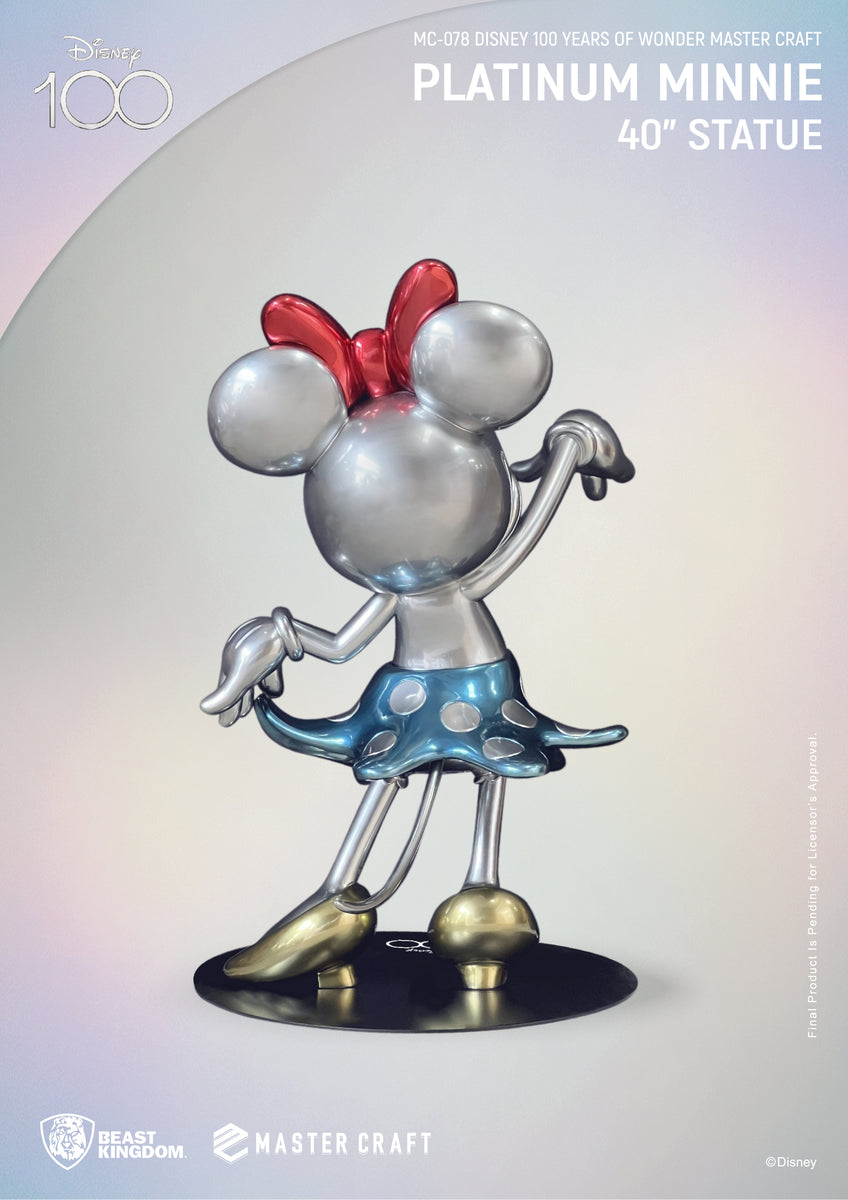 Disney 100th Anniversary Platinum Mickey Mouse Life Size Statue