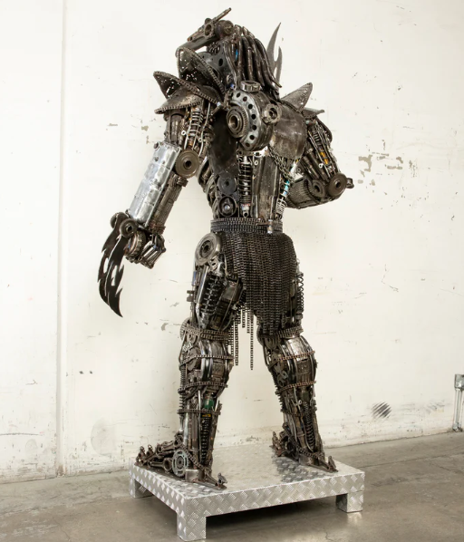 Predator Inspired Recycled Metal Art Sculpture| LM Treasures