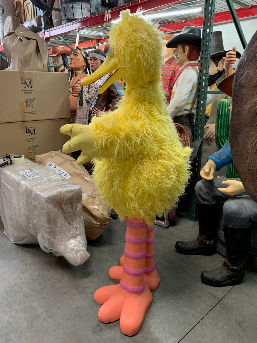 Yellow bird mascot, all hairy, giant bird costume Sizes L (175-180CM)