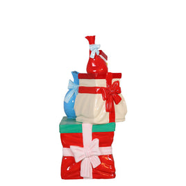 Stacked Christmas Gifts Over Sized Statue