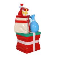 Stacked Christmas Gifts Over Sized Statue