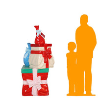 Stacked Christmas Gifts Over Sized Statue