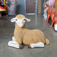 Resting Baby Merino Lamb Life Size Statue