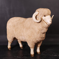 Merino Ram Life Size Statue