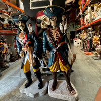 Pirate Captain Hook With Monkey Life Size Statue