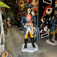 Pirate Captain Hook With Monkey Life Size Statue