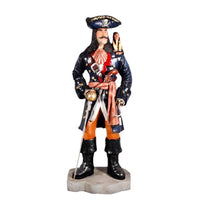 Pirate Captain Hook With Monkey Life Size Statue