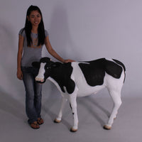 Baby Holstein Cow Life Size Statue