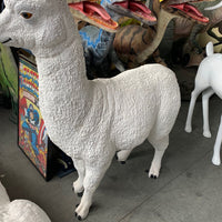 White Alpaca Life Size Statue