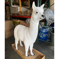 White Alpaca Life Size Statue