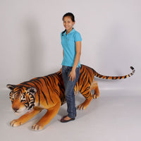 Crouching Bengal Tiger Life Size Statue