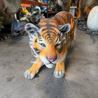 Crouching Bengal Tiger Life Size Statue