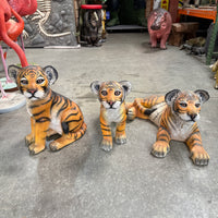 Standing Bengal Tiger Cub Life Size Statue