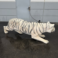 Crouching Siberian Tiger Life Size Statue