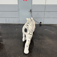 Crouching Siberian Tiger Life Size Statue