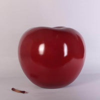 Large Red Apple Over Sized Statue