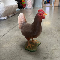 Brown Chicken Life Size Statue