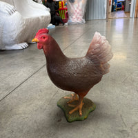 Brown Chicken Life Size Statue