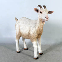 Cream Goat Life Size Statue