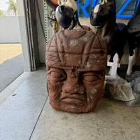 Stone Olmec Head Bust Statue