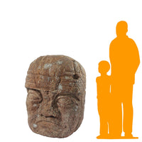 Stone Olmec Head Over Sized Statue - LM Treasures 