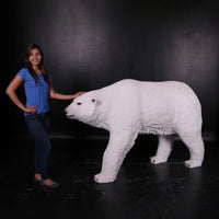 Polar Bear Walking Statue