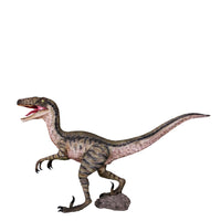 Green Velociraptor Dinosaur Life Size Statue