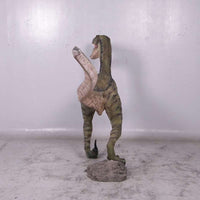 Green Velociraptor Dinosaur Life Size Statue