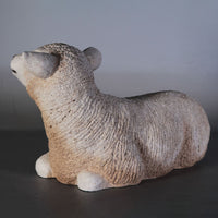 Texelaar Baby Lamb Resting Life Size Statue