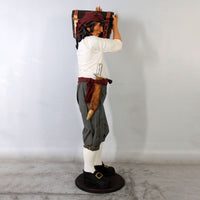 Pirate Captain With Chest Life Size Statue - LM Treasures 