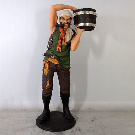 Pirate Captain With Bucket Life Size Statue - LM Treasures 