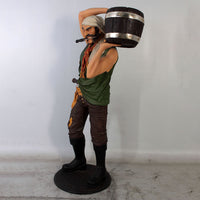 Pirate Captain With Bucket Life Size Statue - LM Treasures 