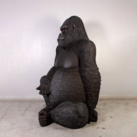 Jumbo Silver Back Gorilla Over Size Statue