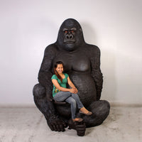 Jumbo Silver Back Gorilla Over Size Statue