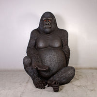 Jumbo Silver Back Gorilla Over Size Statue