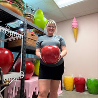 Small Red Apple Over Sized Statue