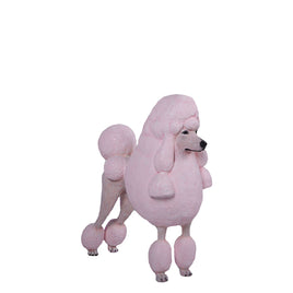 Pink French Poodle Life Size Statue