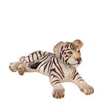 Laying Siberian Tiger Cub Life Size Statue