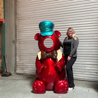 Red Gummy Bear Photo Op Over Sized Statue