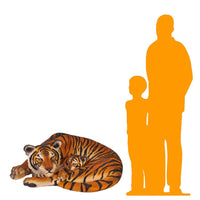 Bengal Tiger With Cub Life Size Statue