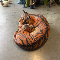 Bengal Tiger With Cub Life Size Statue