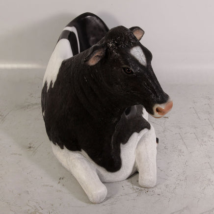 Holstein Cow Bench Life Size Statue - LM Treasures 