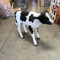 New Born Holstein Calf Life Size Statue