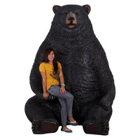 Jumbo Black Bear Life Size Statue