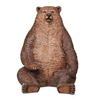 Jumbo Brown Grizzly Bear Life Size Statue