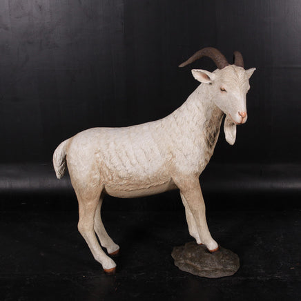 Cream Billy Goat Life Size Statue - LM Treasures 