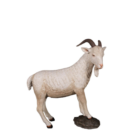 Cream Billy Goat Life Size Statue - LM Treasures 