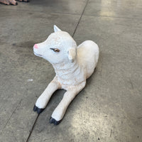 Baby Goat Laying Life Size Statue