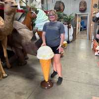 One Scoop Vanilla Ice Cream Over Sized Statue