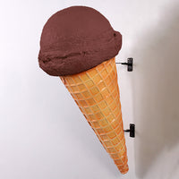 Hanging One Scoop Chocolate Ice Cream Over Sized Statue